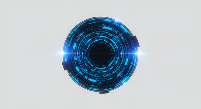 Luminous portals technological iris scifi allure