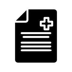 Fototapeta premium Medical record glyph icon