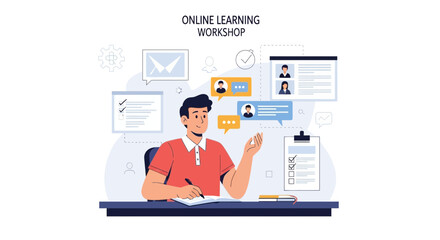 Engaging Online Learning Workshop With Interactive Communication And Task Management