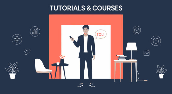 Engaging Online Tutorials And Courses Illustration For Digital Learning Platforms
