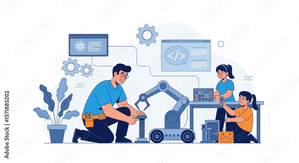 Poster engineering and technology educational collaboration for robotics and future innovators