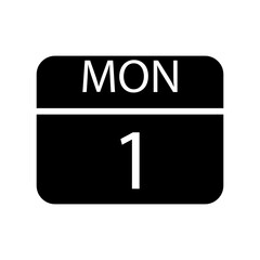 monday calendar reminder icon vector