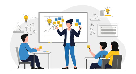 Brainstorming Session At A Modern Startup For Innovation And Creative Ideas