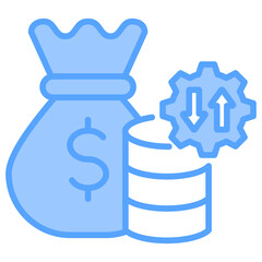 Income Management Blue Icon