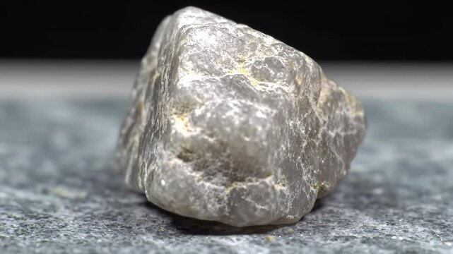 Close-up of a Rough, Uncut Diamond on a Textured Surface, Showing its Natural Form and Imperfections