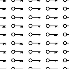 Seamless pattern of various keys, symbols of secret passwords