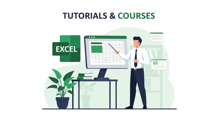 Effective Excel Tutorials And Courses Presenting Spreadsheet Software And Data Analysis