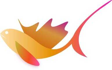 fish illustration. Aqua marin fish illustration. Graphic vector design. fish icon with remouvable background. Set of colorful fishes.Blue, pink, yellow, green fishes.