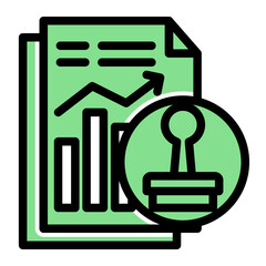 Justice Law Claims Icon from Accounting Icon Collection (Solid Color Lineal Style)