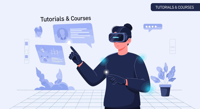 Virtual Reality Learning Platform For Online Tutorials And Interactive Courses