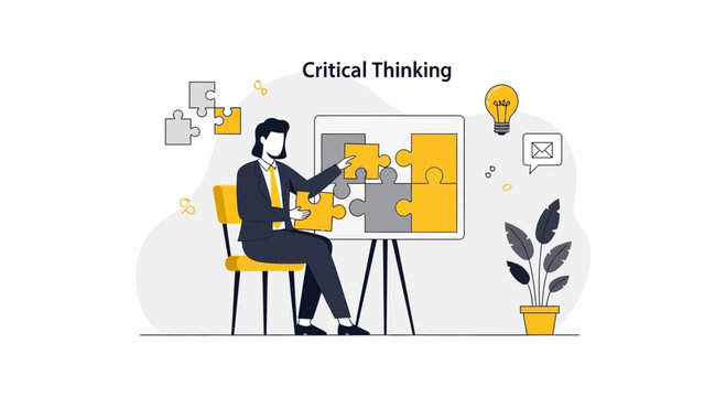 Strategies For Problem Solving Showing Teamwork Cooperation And Critical Thinking