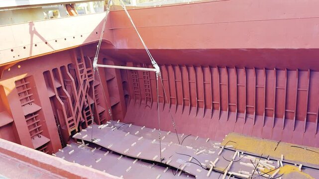steel discharged from the ship in port