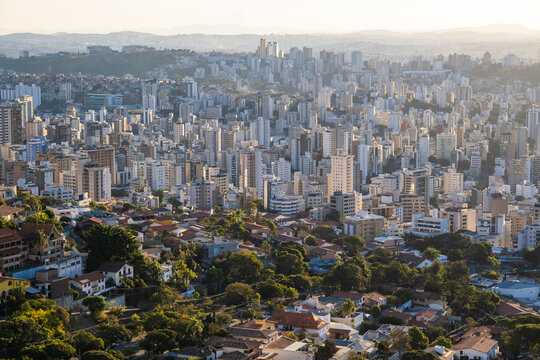 Belo Horizonte, MG, vista do Mirante do Mangabeiras (Bairro mangabeiras em primeiro plano)