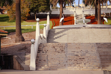 staircase in  parkland at Eastern Beach in waterfront city of Geelong