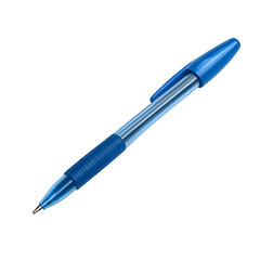 Blue Ballpoint Pen Isolated on White