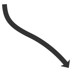 Gentle flowing brush arrow.