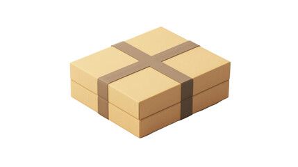A single edit Icon on cardboard Package 3D illustration on white background 