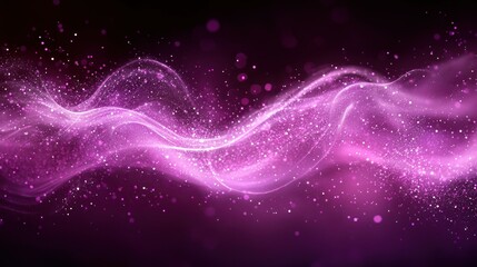Abstract purple glowing waves