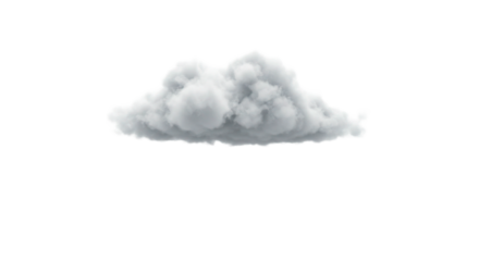 Isolated fluffy cloud image for weather forecast and sky overlay design element cloudscape illustration