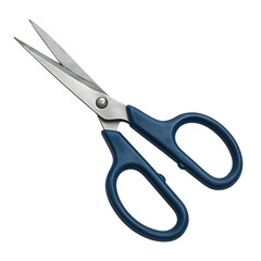 Blue Handle Scissors Isolated on White