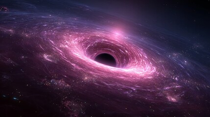 Black hole with spacetime distortion effects 4K Seamless loop animation