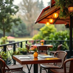 Obraz premium cafe on the nature