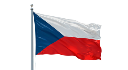 Czech republic flag waving in the wind national symbol patriotic pride european nation state country 100