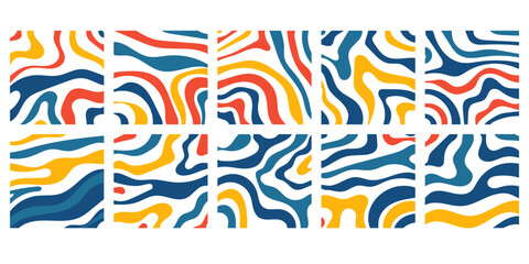 Obraz premium Psychedelic Pattern Set