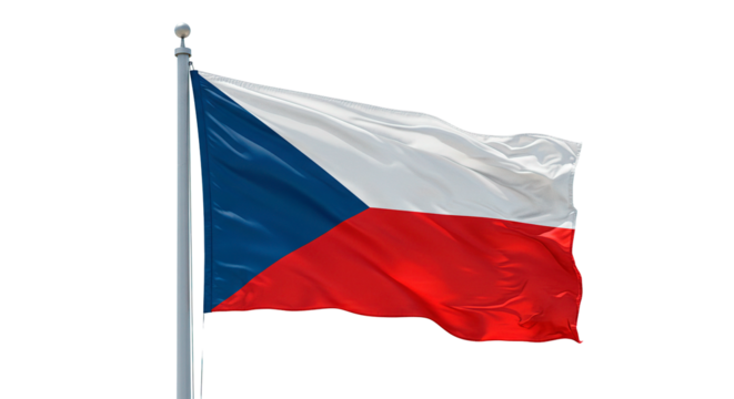 Czech republic flag waving in the wind national symbol patriotic pride european nation state country 100