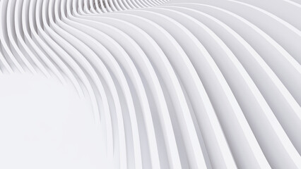 Naklejka premium Abstract Curved Shapes. White Circular Background.