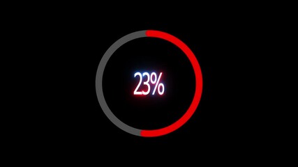 Abstract pie Chart with 45 percent 45% Pie Chart Percentage Animation, 0 to 45% circle round donut chart infographic. presentation, business, growth, report, presentation, business, growth,