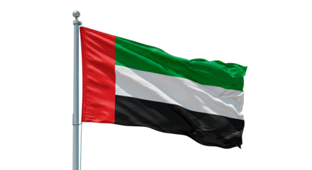 United arab emirates uae flag waving national symbol country pride patriotism celebration freedom unity 100