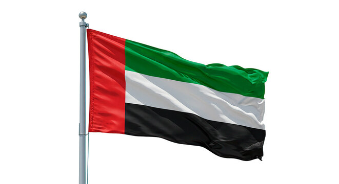 United arab emirates uae flag waving national symbol country pride patriotism celebration freedom unity 100