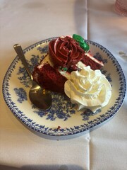 red velvet cake with rose