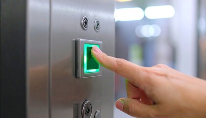 Finger scanning on an elevator access panel