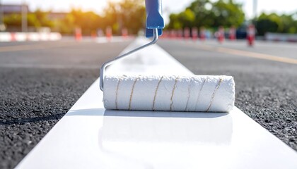 Road marking paint roller