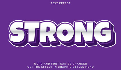 Strong text effect in 3d design