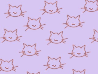 Cat icon pattern for stationery design, wallpaper,bag motif,packaging,sticker or other