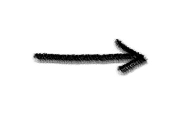 Arrow marker isolated vector mark hand draw.