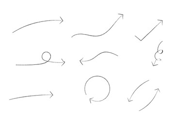 Hand-Drawn Pencil Sketch Arrow Icon Set