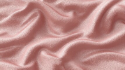 Fototapeta premium A rose pink silk fabric drapes in soft waves, creating a luxurious texture