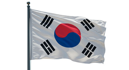 South korean flag waving in the wind patriotic symbol of korea national identity and pride republic of korea