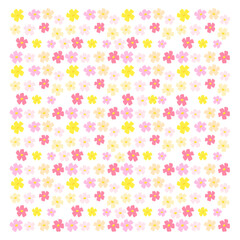 かわいいコスモスのパターンイラスト