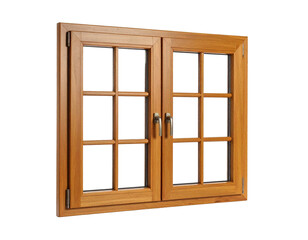 Wooden window  isolated isolated on transparent background.