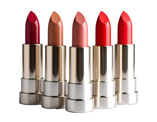 Set of lipsticks isolate on transparent background