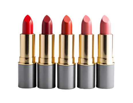 Set of lipsticks isolated isolated on transparent background - Powered by Adobe