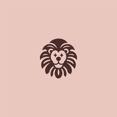 Lion clown logo in creative and playful silhouette design.