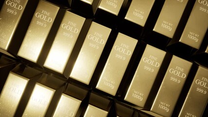Stack of Pure Gold Bars - Powered by Adobe