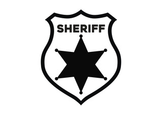sheriff logo simple minimalist sheriff icon