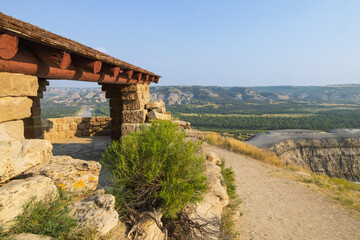 View from picnic shelter at North Unit at Theodore Roosevelt National Park, North Dakota